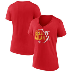Atlanta Hawks Women's Team Pride V-Neck T-Shirt - Red sale