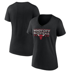 Chicago Bulls Women's Core Hometown Launch V-Neck T-Shirt sale - Black shop