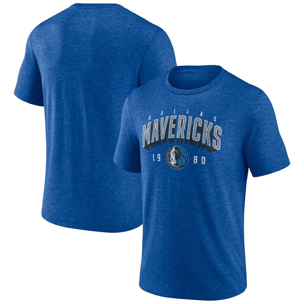 Dallas Mavericks Backboard Tri-Blend T-Shirt sale - Blue online