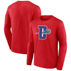 Detroit Pistons Alternate Logo Long Sleeve T-Shirt sale - Red cheap