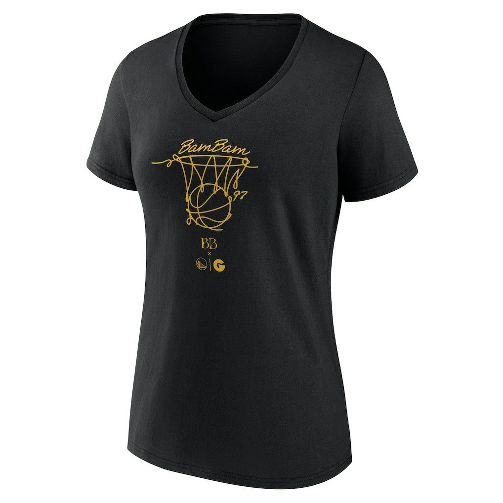 Golden State Warriors Women's Bam Bam V-Neck T-Shirt sale - Black discount