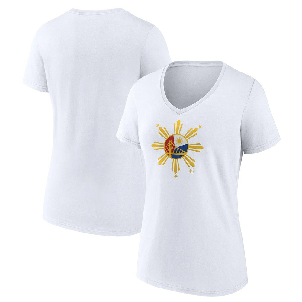 Golden State Warriors Women's Heritage V-Neck T-Shirt sale - White sale