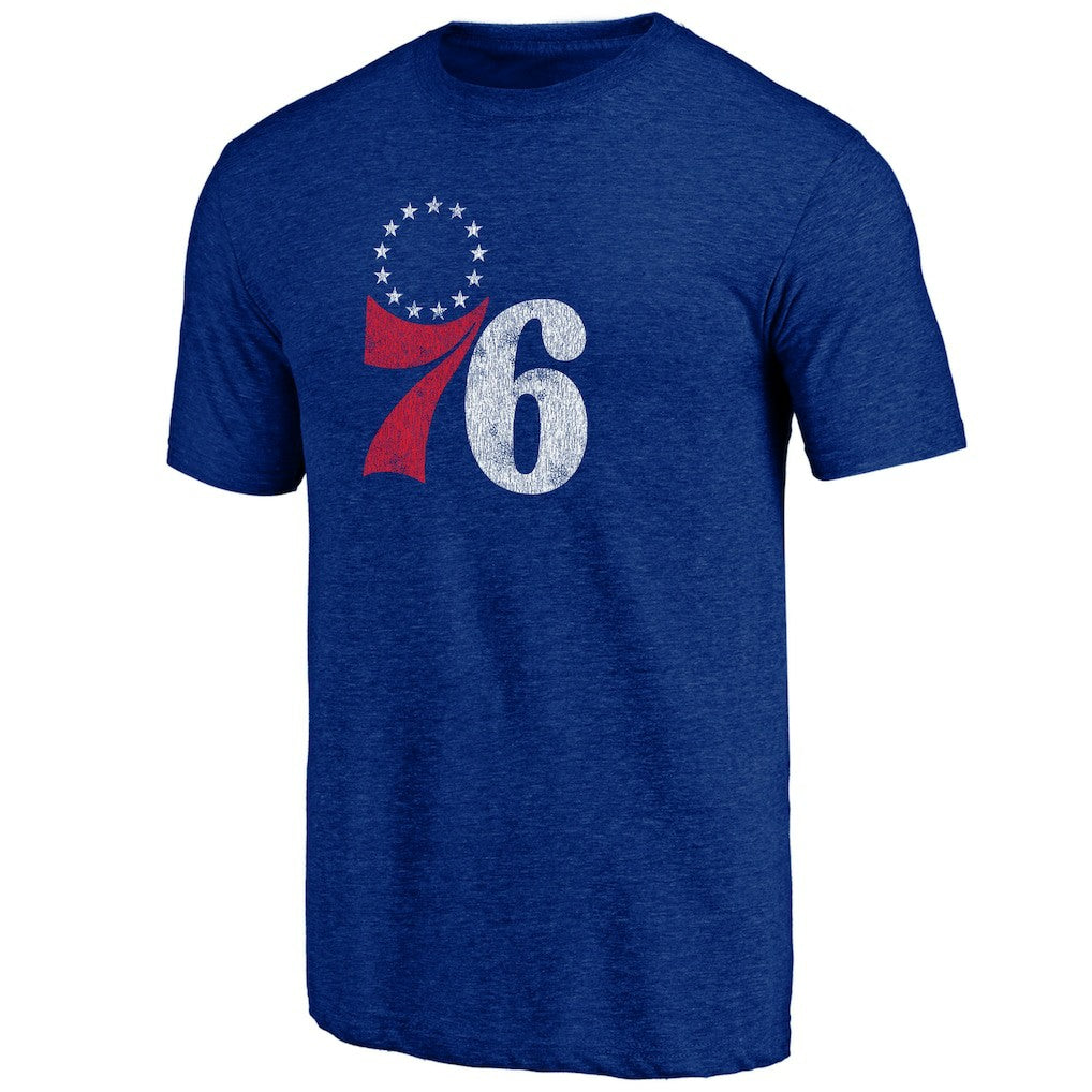Philadelphia 76ers Distressed Tri-Blend T-Shirt - Royal online