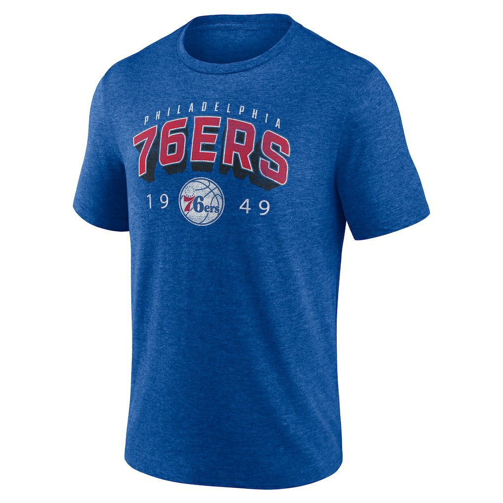 Philadelphia 76ers Backboard Tri-Blend T-Shirt - Royal discount