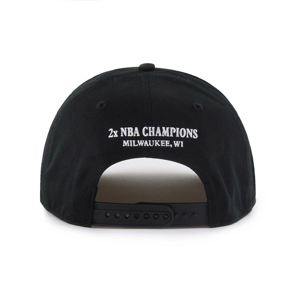 Milwaukee Bucks '47 Every Time Past Champs Hitch Adjustable Hat - Black shop