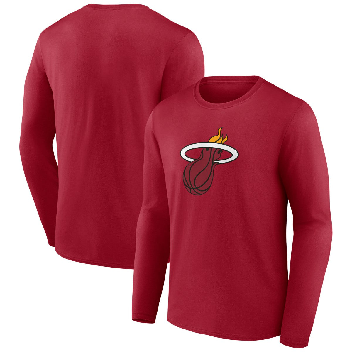 Miami Heat Primary Logo Long Sleeve T-Shirt - Red for sale