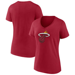 Miami Heat Women's Primary Logo V-Neck T-Shirt - Red online