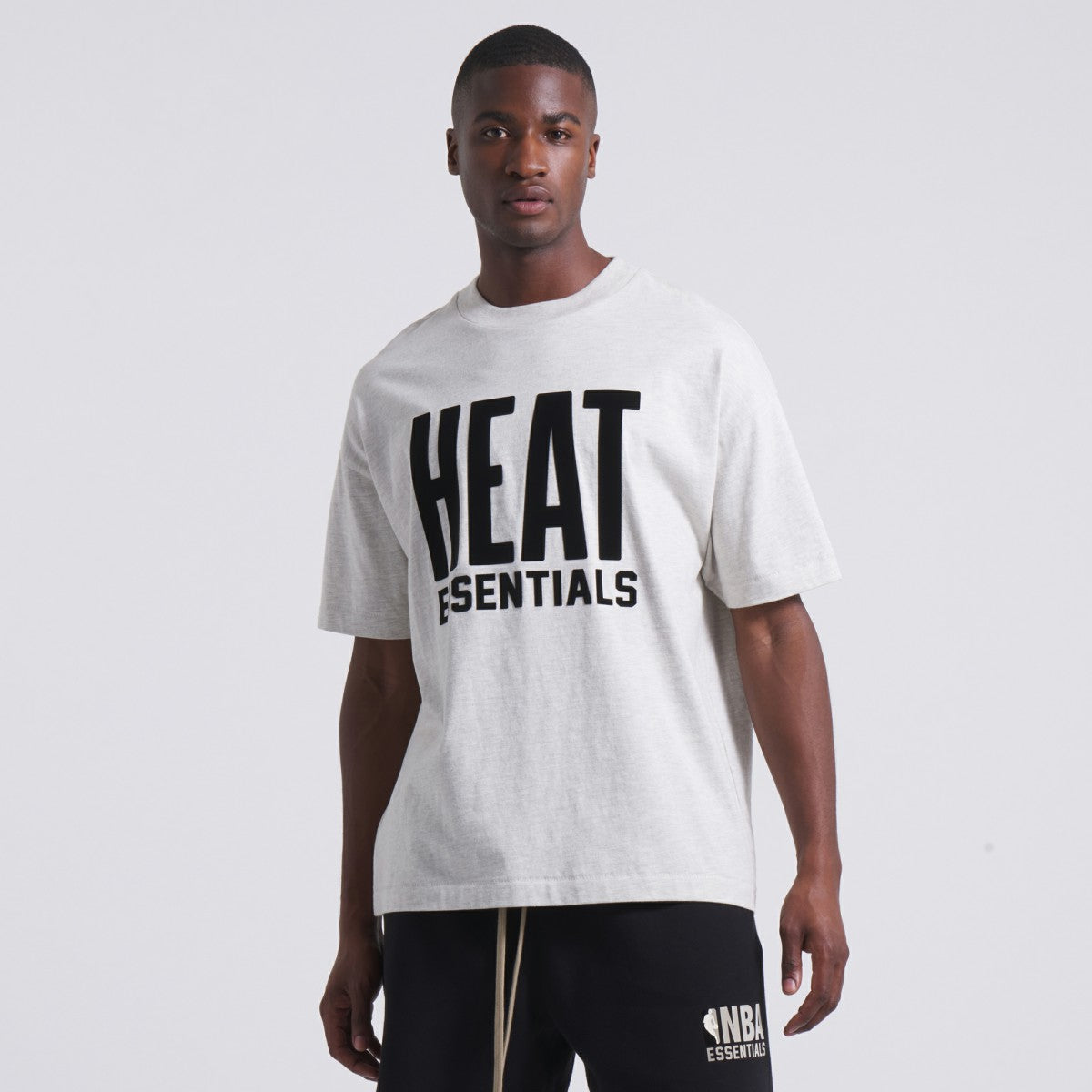 Miami Heat Fear of God Unisex NBA x ESSENTIALS T-Shirt - Heather Gray outlet