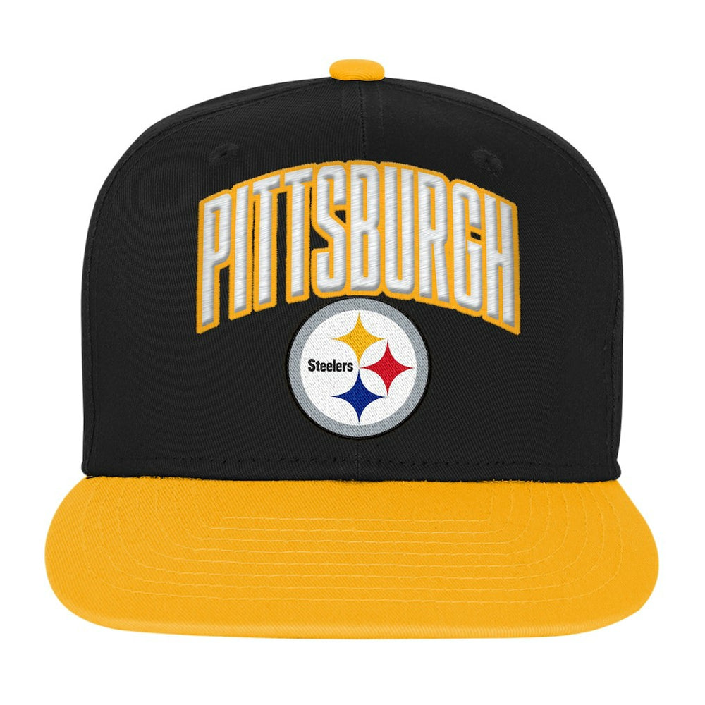 Pittsburgh Steelers Outerstuff Youth Essentials Snapback Hat - Black discount