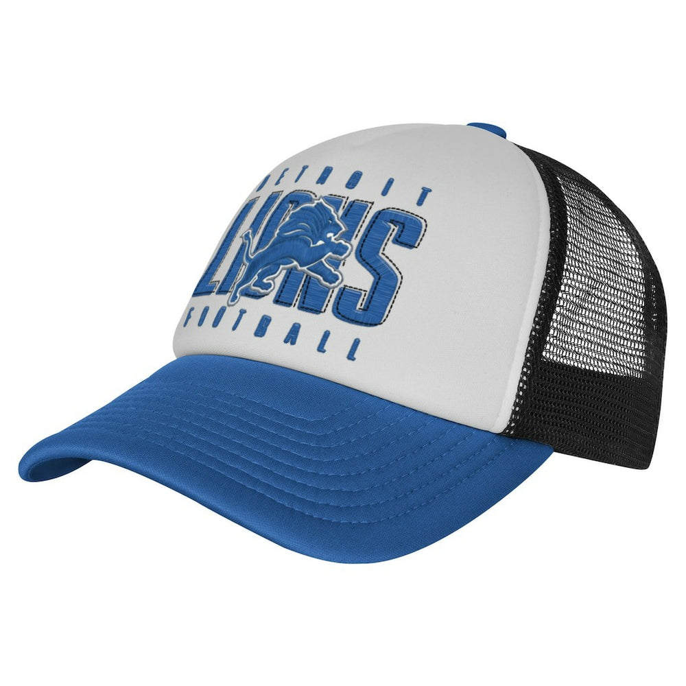 Detroit Lions Youth Essentials Trucker Adjustable Hat - White/Blue online