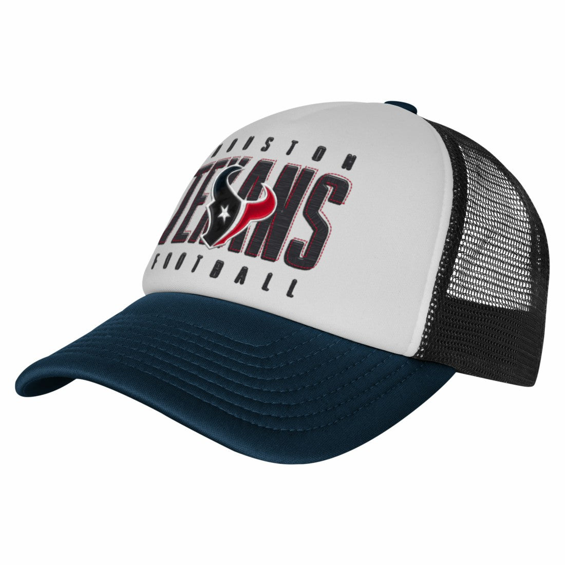Houston Texans Youth Essentials Trucker Adjustable Hat - White/Navy for sale