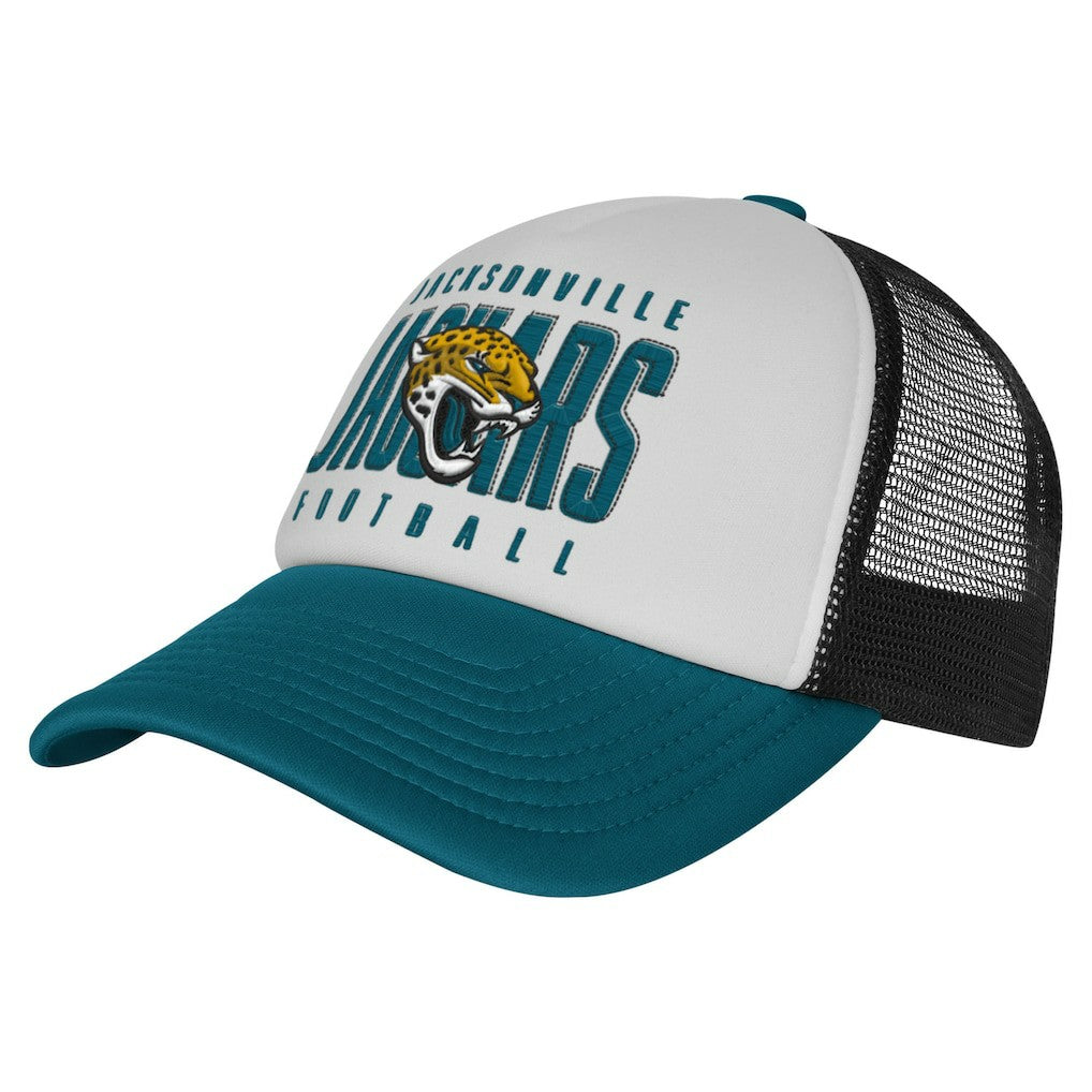 Jacksonville Jaguars Youth Essentials Trucker Adjustable Hat - White/Teal sale