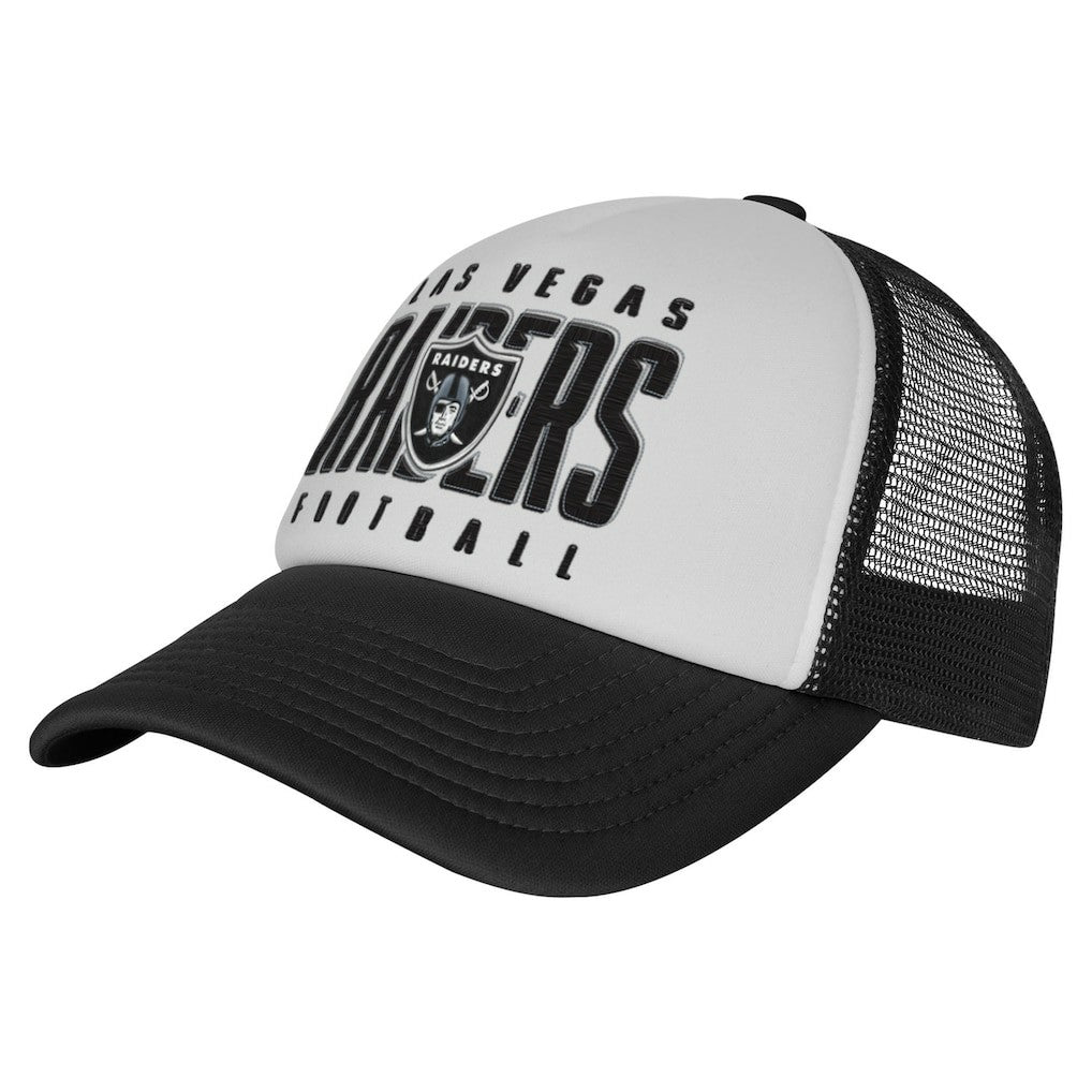 Las Vegas Raiders Youth Essentials Trucker Adjustable Hat - White/Black discount