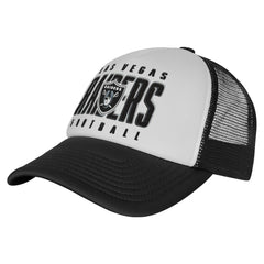 Las Vegas Raiders Youth Essentials Trucker Adjustable Hat - White/Black discount