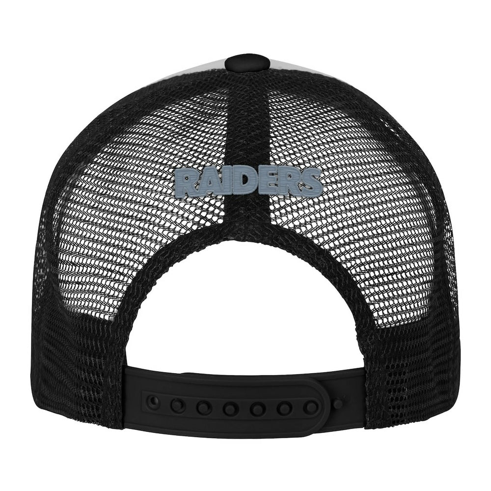 Las Vegas Raiders Youth Essentials Trucker Adjustable Hat - White/Black discount