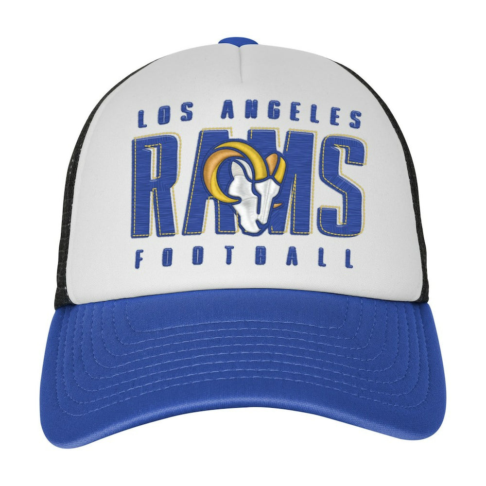 Los Angeles Rams Youth Essentials Trucker Adjustable Hat - White/Royal cheap