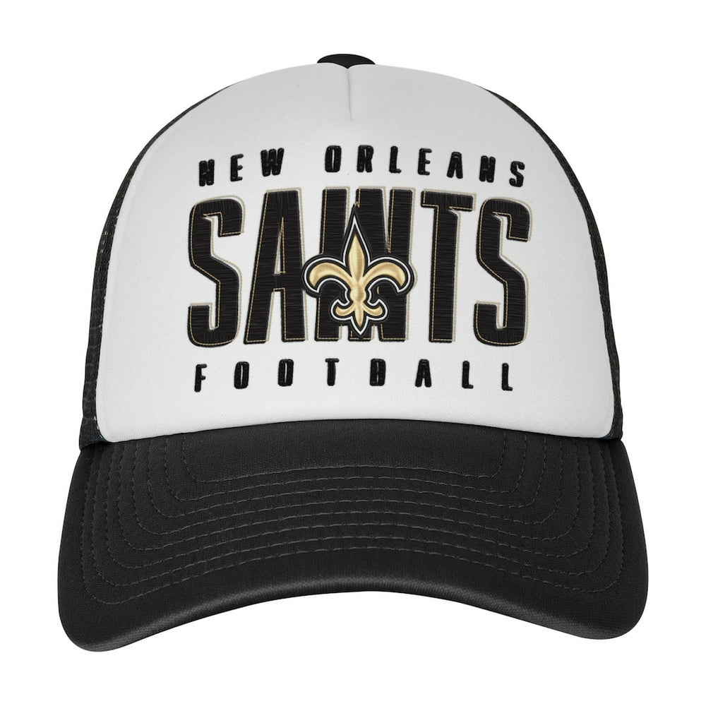 New Orleans Saints Youth Essentials Trucker Adjustable Hat - White/Black discount
