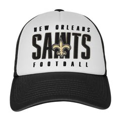 New Orleans Saints Youth Essentials Trucker Adjustable Hat - White/Black discount