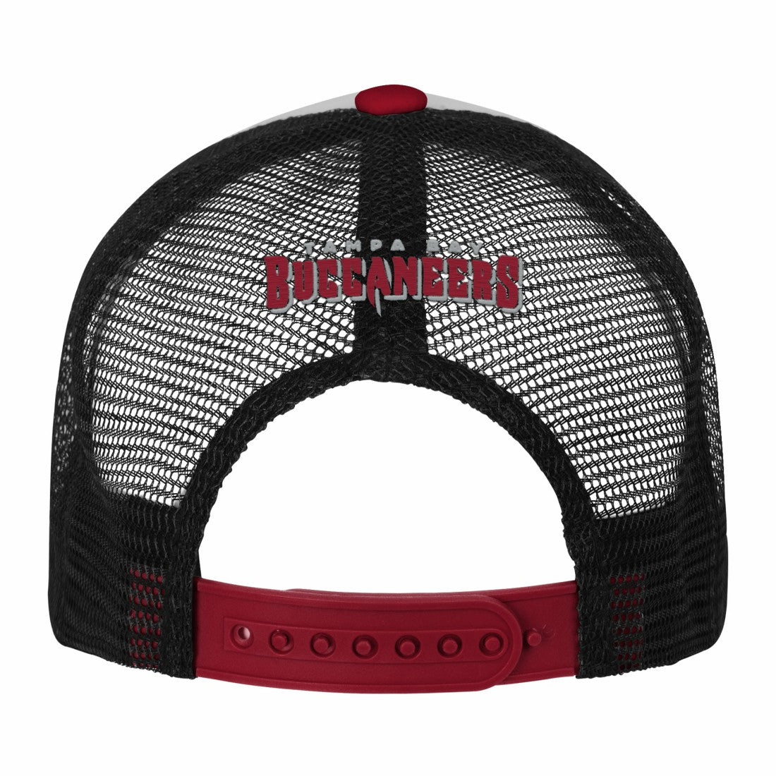 Tampa Bay Buccaneers Youth Essentials Trucker Adjustable Hat - White/Red online