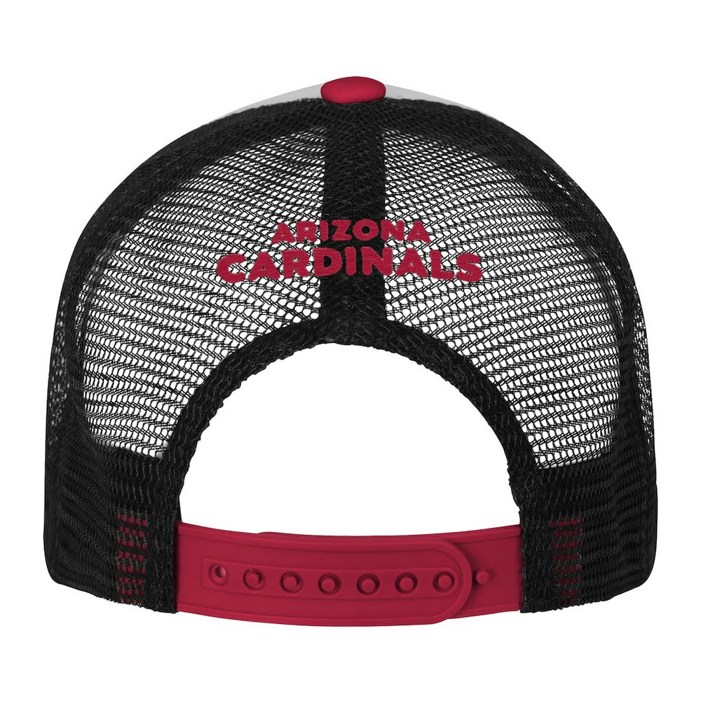 Arizona Cardinals Youth Essentials Trucker Adjustable Hat - White/Cardinal on sale
