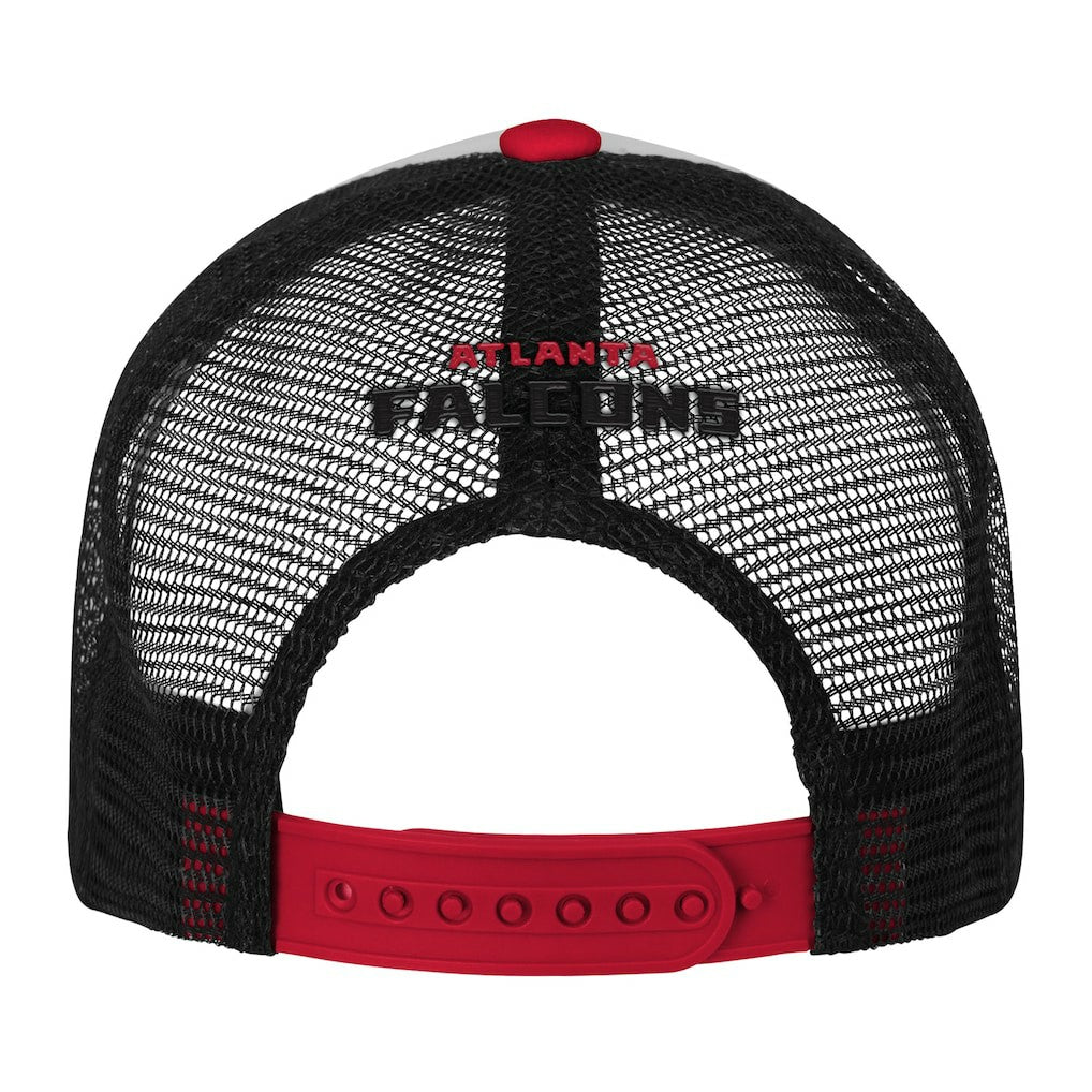 Atlanta Falcons Youth Essentials Trucker Adjustable Hat - White/Red online