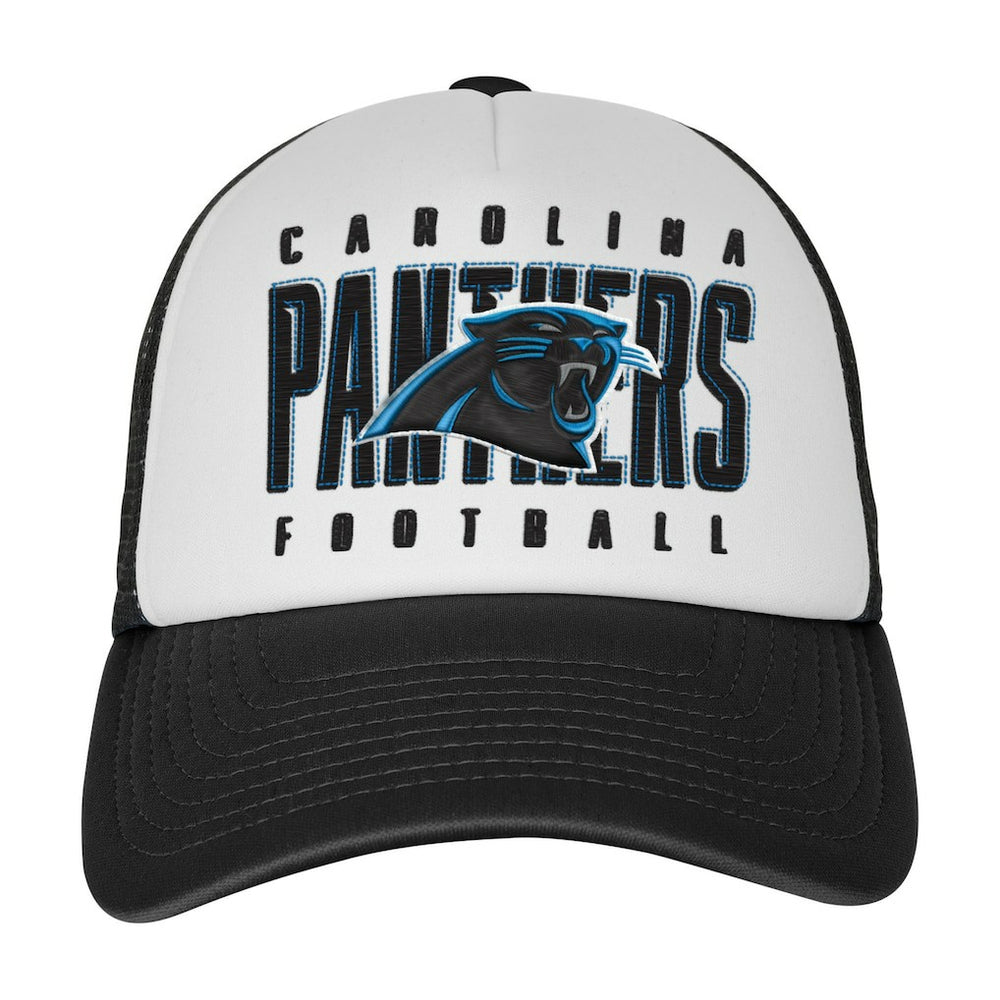 Carolina Panthers Youth Essentials Trucker Adjustable Hat - White/Black sale