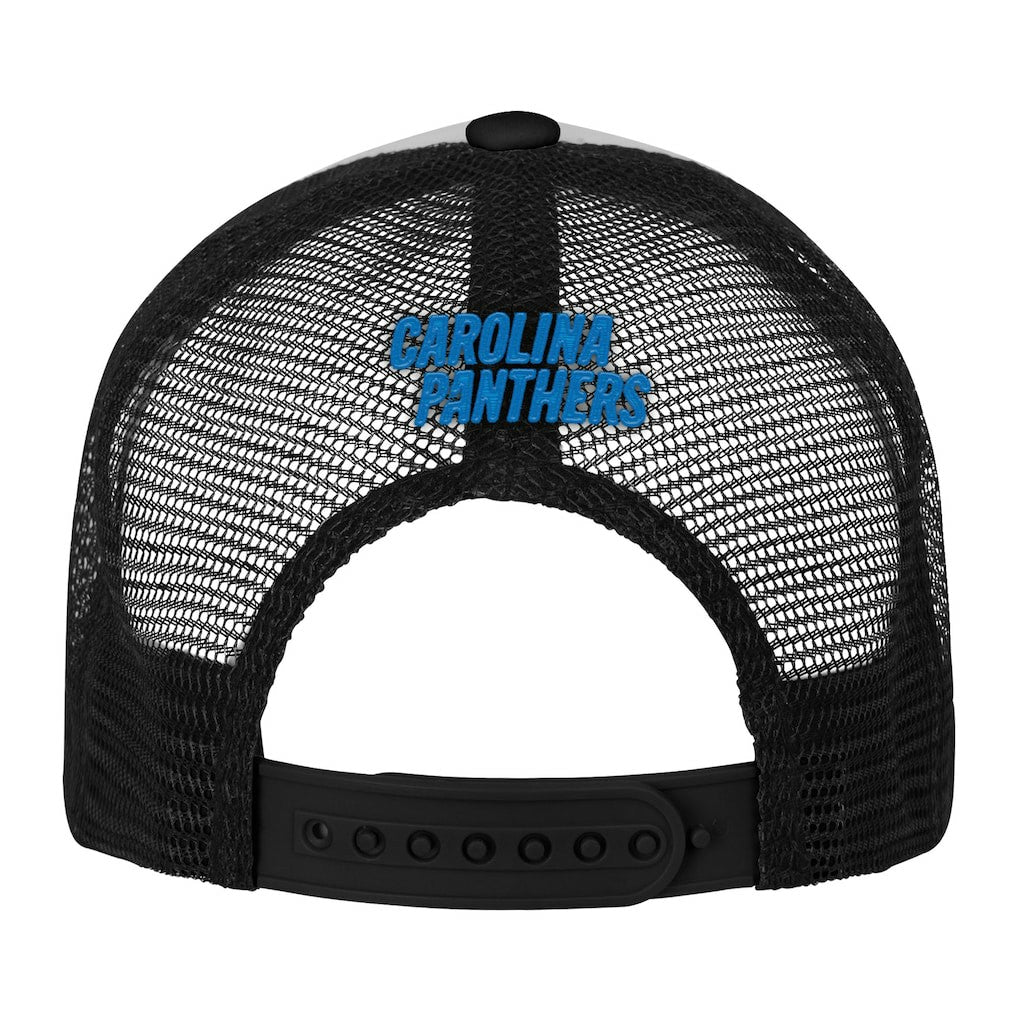 Carolina Panthers Youth Essentials Trucker Adjustable Hat - White/Black sale
