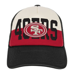San Francisco 49ers Youth Modern Fan Trucker Adjustable Hat - White/Black for sale