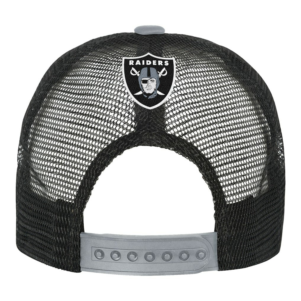Las Vegas Raiders Youth Modern Fan Trucker Adjustable Hat - White/Silver cheap