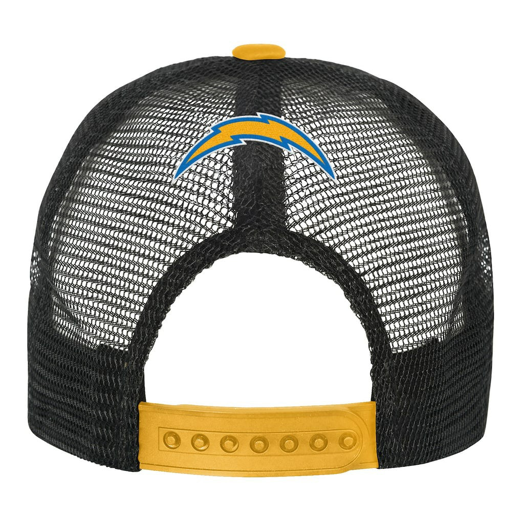 Los Angeles Chargers Youth Modern Fan Trucker Adjustable Hat - White/Gold for sale
