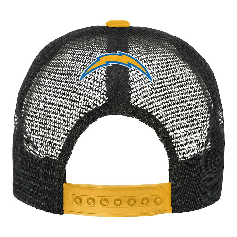 Los Angeles Chargers Youth Modern Fan Trucker Adjustable Hat - White/Gold for sale