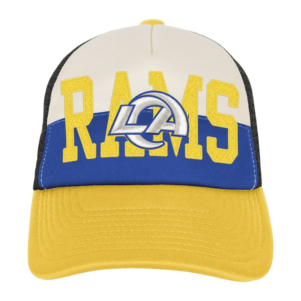 Los Angeles Rams Youth Modern Fan Trucker Adjustable Hat - White/Gold on sale