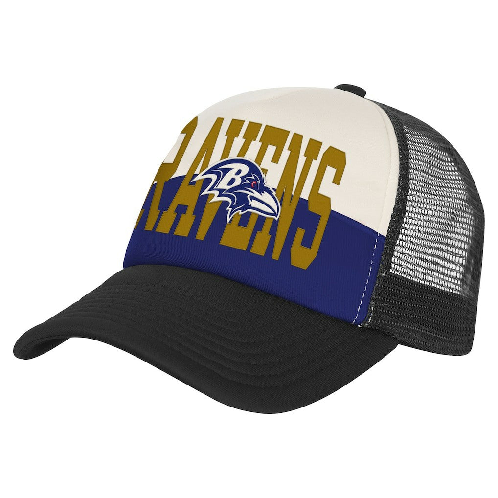 Baltimore Ravens Youth Modern Fan Trucker Adjustable Hat - White/Black outlet