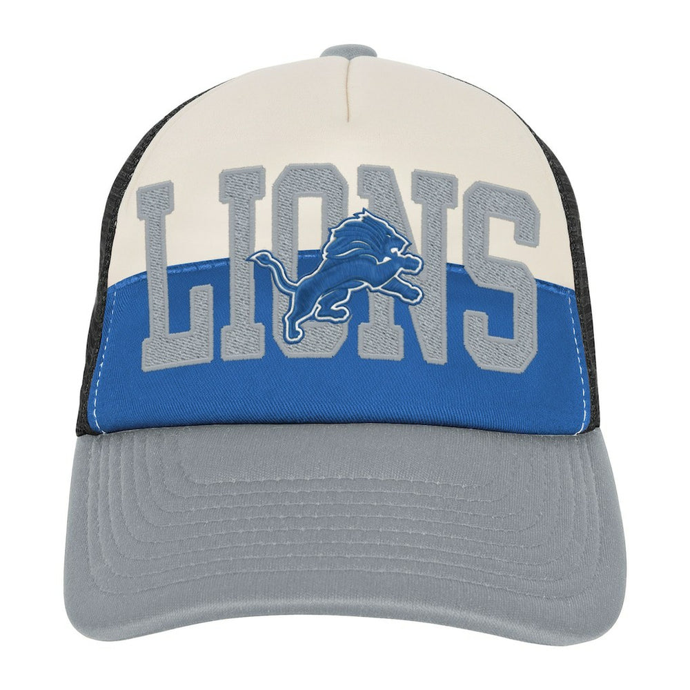 Detroit Lions Youth Modern Fan Trucker Adjustable Hat - White/Silver discount