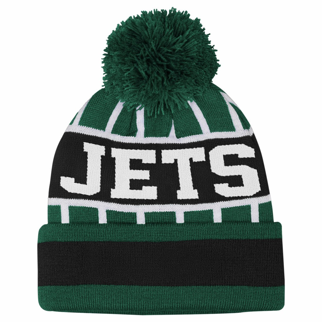 New York Jets Outerstuff Youth Go Fast Cuffed Knit Hat with Pom - Green on sale