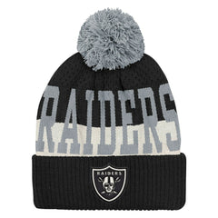 Las Vegas Raiders Outerstuff Youth Modern Fan Cuffed Knit Hat with Pom - Black discount