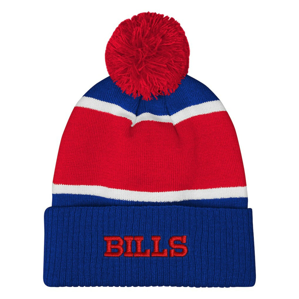 Buffalo Bills Outerstuff Girls Let's Play Cuffed Knit Hat with Pom - Royal for sale