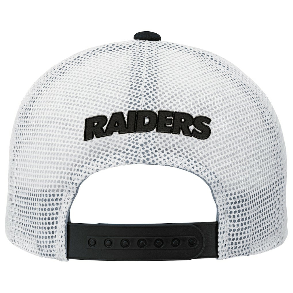 Las Vegas Raiders Outerstuff Youth Core Lockup Trucker Adjustable Hat - Black for sale
