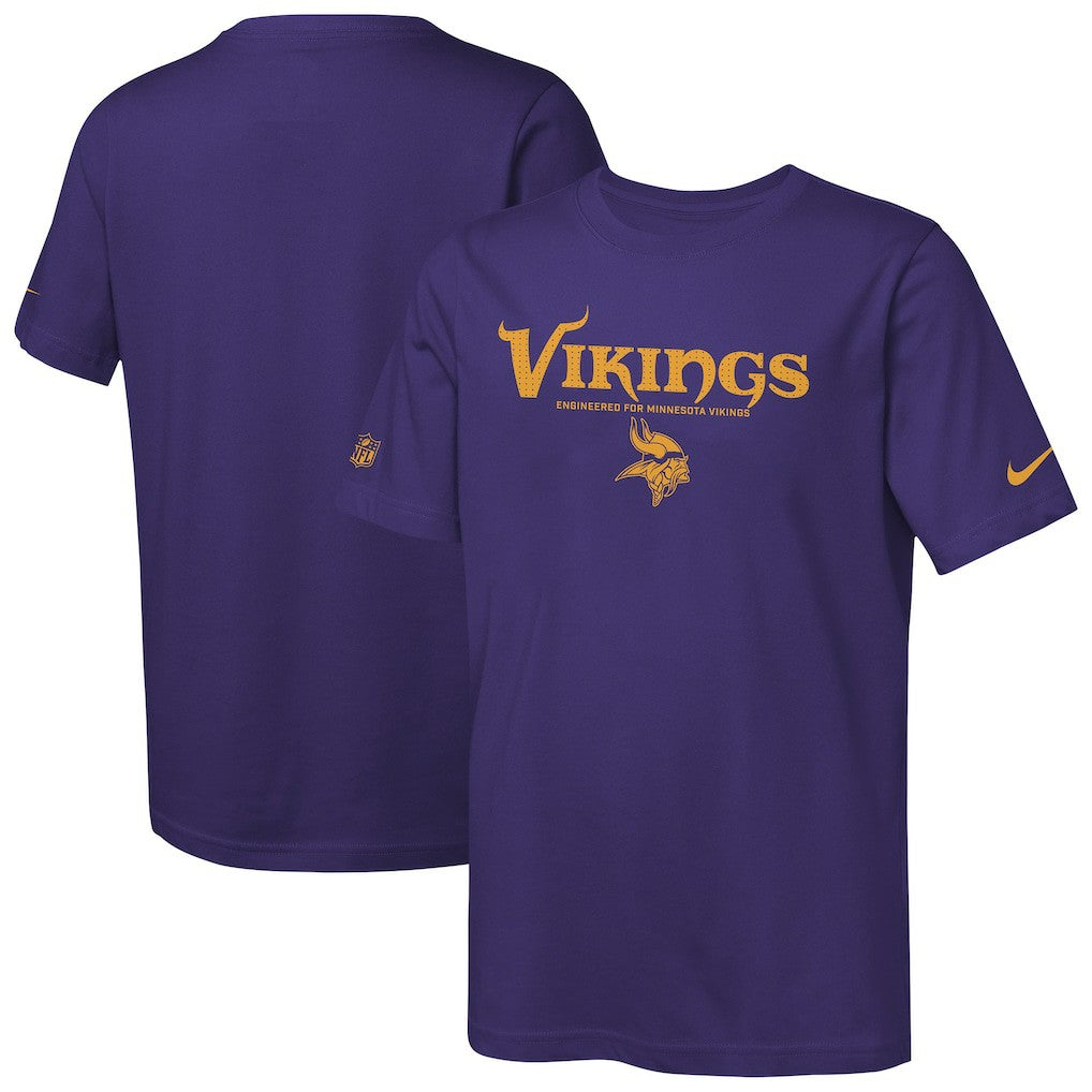 Minnesota Vikings Youth Sideline Team Issue T-Shirt - Purple on sale