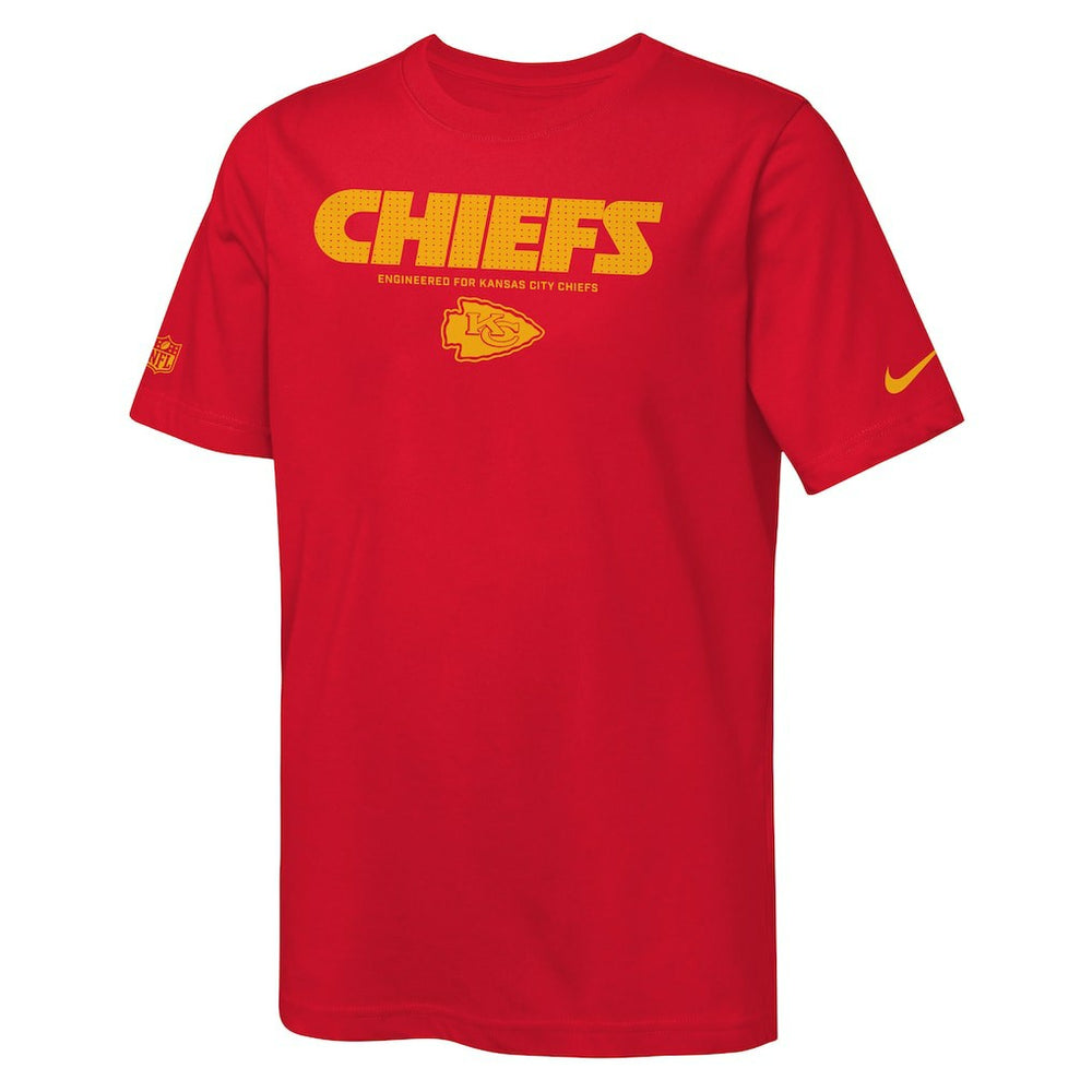 Kansas City Chiefs Youth Sideline Team Issue T-Shirt - Red for sale
