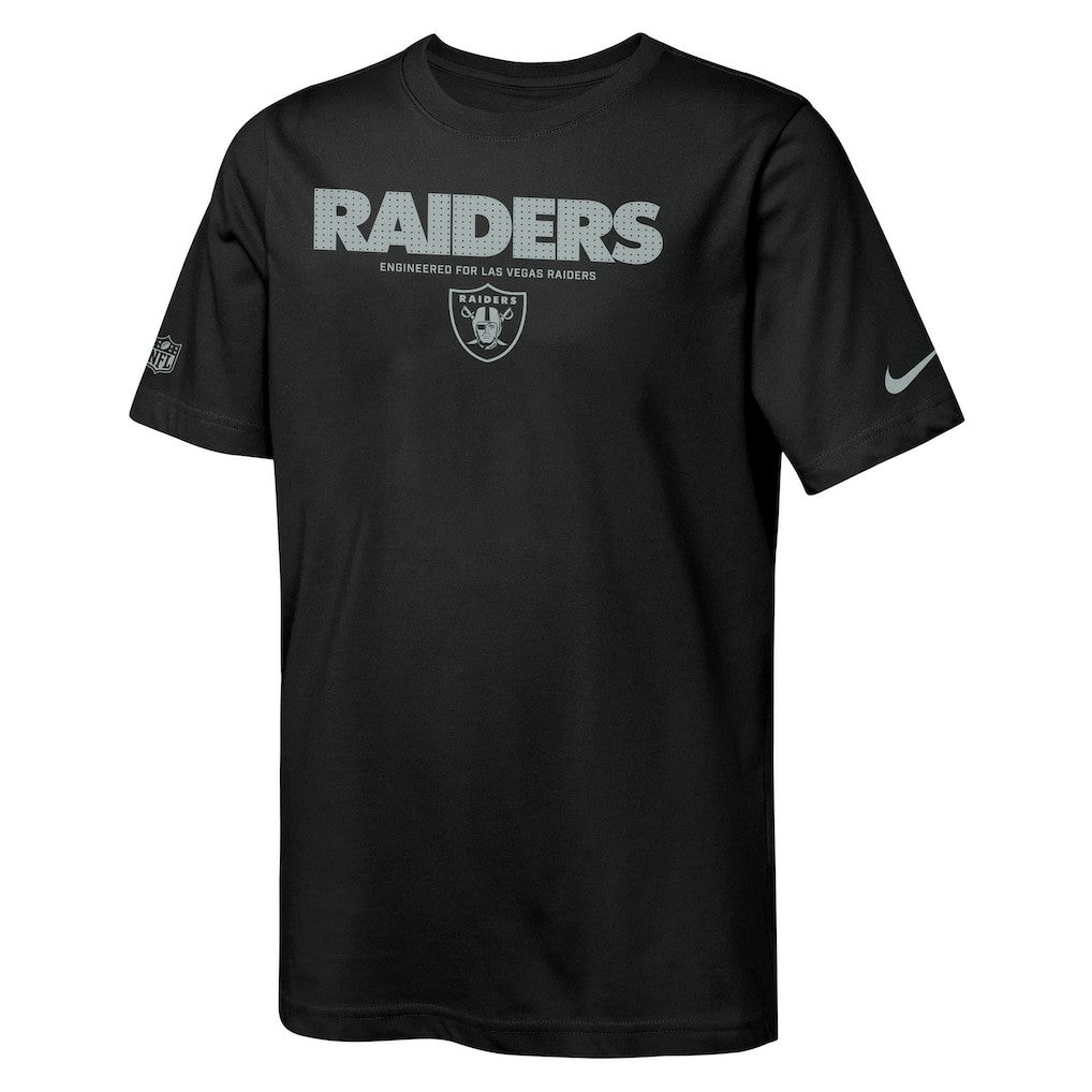Las Vegas Raiders Youth Sideline Team Issue T-Shirt - Black for sale