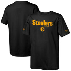 Pittsburgh Steelers Youth Sideline Team Issue T-Shirt - Black on sale