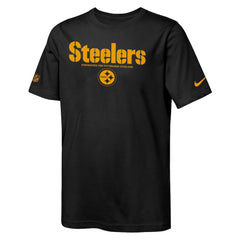 Pittsburgh Steelers Youth Sideline Team Issue T-Shirt - Black on sale