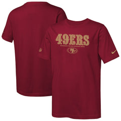 San Francisco 49ers Youth Sideline Team Issue T-Shirt - Scarlet sale