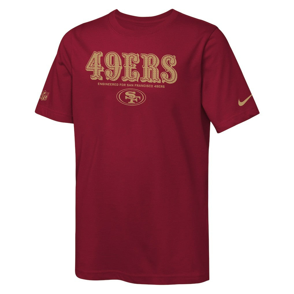 San Francisco 49ers Youth Sideline Team Issue T-Shirt - Scarlet sale
