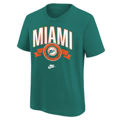 Miami Dolphins Youth Rewind Front & Back Essential T-Shirt - Aqua cheap