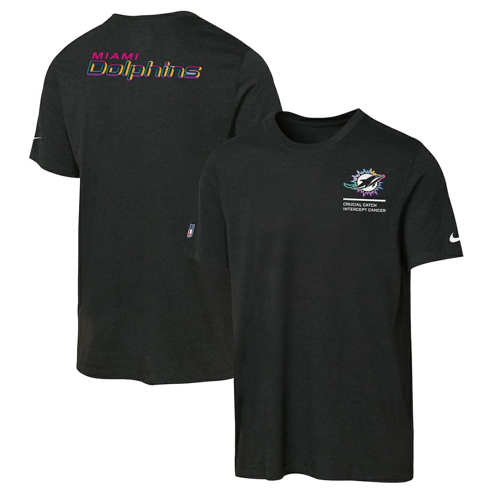 Miami Dolphins Youth 2025 NFL Crucial Catch Tri-Blend Dri-FIT T-Shirt - Black outlet