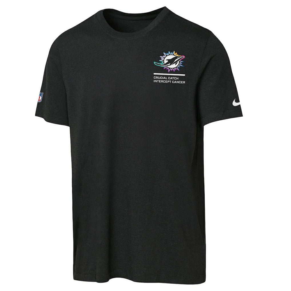 Miami Dolphins Youth 2025 NFL Crucial Catch Tri-Blend Dri-FIT T-Shirt - Black outlet