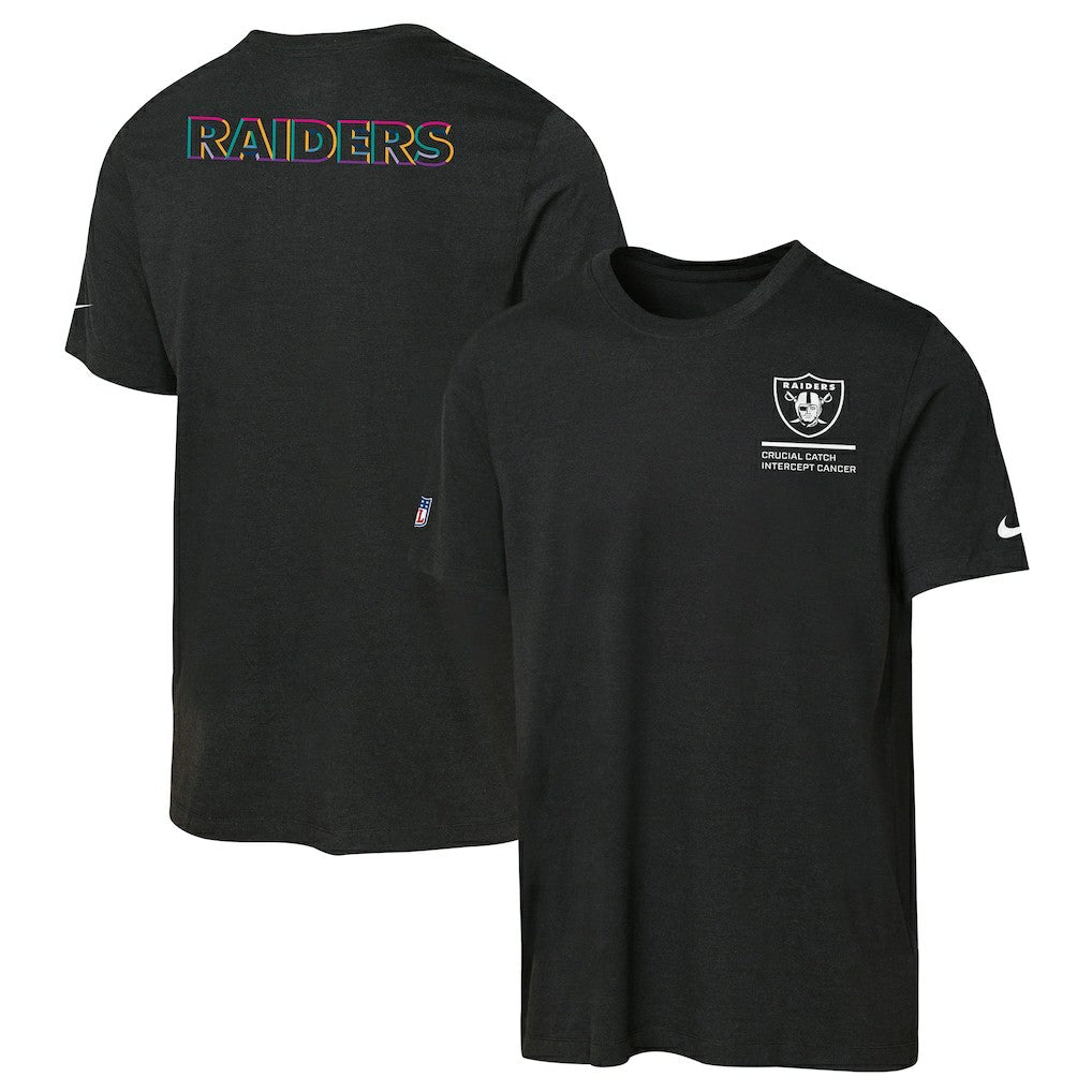 Las Vegas Raiders Youth 2025 NFL Crucial Catch Tri-Blend Dri-FIT T-Shirt - Black for sale