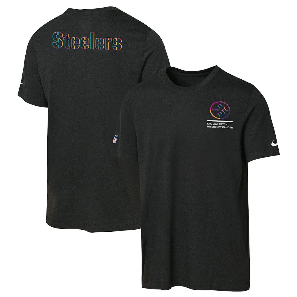 Pittsburgh Steelers Youth 2025 NFL Crucial Catch Tri-Blend Dri-FIT T-Shirt - Black outlet